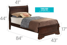 Load image into Gallery viewer, Louis Phillipe - Twin Bed - Cappuccino