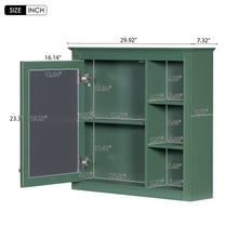 Load image into Gallery viewer, Wall Mounted Medicine Cabinet With Mirror And 3 Open Shelves