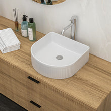 Load image into Gallery viewer, Vessel Bathroom Sink With Design - White