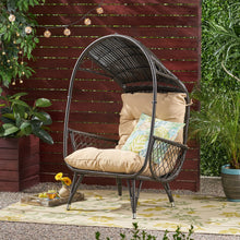 Load image into Gallery viewer, Outdoor Wicker Standing Basket Chair With Cushion