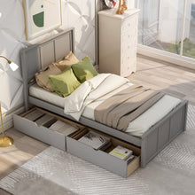 Load image into Gallery viewer, Platform Storage Bed With 2 Wheel Base Drawers