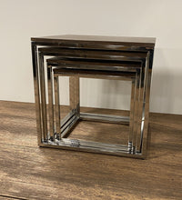 Load image into Gallery viewer, Modern Rustic Nesting Accent Tables (Set of 4) - Silver