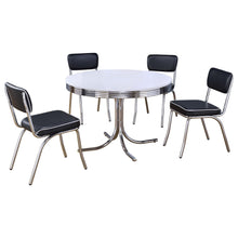 Load image into Gallery viewer, Marla - 5 Piece Dining Set With Round Table And Upholstered Chairs - White