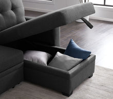 Load image into Gallery viewer, Upholstered Cushions Pull Out Sectional Sofa With Chaise