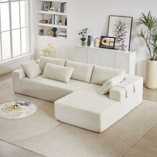 Load image into Gallery viewer, Modern Chenille Upholstered Sectional Sofa Couch Set With 6 Pillows,Free Combination