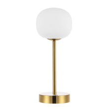 Load image into Gallery viewer, USB Table Lamp With Globe Shade - Brass