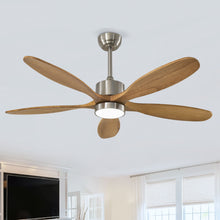 Load image into Gallery viewer, Ceiling Fan With Lights Quiet DC Motor Ceiling Fans 6 Speed Levels - Nickel