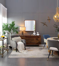 Load image into Gallery viewer, Square Mirror With Wood Frame, Wall Mirror For Living Room Bathroom Entryway - Brown