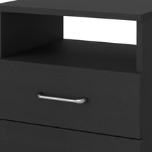 Load image into Gallery viewer, 20" Modern Wood Two Drawer Nightstand - Black