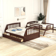 Load image into Gallery viewer, Bunk Bed With Drawers, Ladder And Storage Staircase