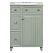 Load image into Gallery viewer, Transitional Style Bathroom Vanity Cabinet With Ceramic Sink