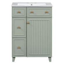 Load image into Gallery viewer, Transitional Style Bathroom Vanity Cabinet With Ceramic Sink
