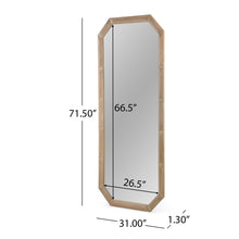 Load image into Gallery viewer, Elegant Wood Block Carved Leaner Mirror - White