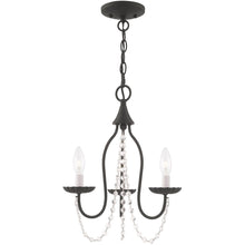 Load image into Gallery viewer, 17" Three Light Dimmable Chandelier With Shades - Black
