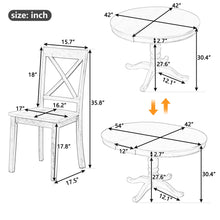 Load image into Gallery viewer, Modern Dining Table Set For 4, Round Table And 4 Kitchen Room Chairs, 5 Piece Kitchen Table Set For Dining Room, Dinette, Breakfast Nook