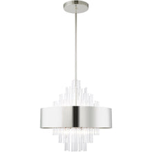 Load image into Gallery viewer, 27'' Eight Light Dimmable Chandelier With Shades - Nickel