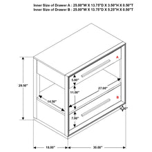Load image into Gallery viewer, 2 Drawer Nightstand With Trim And USB Charging - Brown