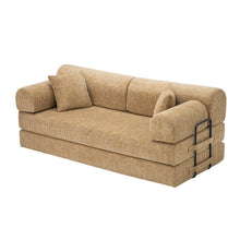 Load image into Gallery viewer, Modern 2 Tone Fabric Convertible Sleeper Sofa Bed