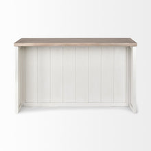 Load image into Gallery viewer, Two Tone Wooden Kitchen Island With 3 Drawers - Brown / White