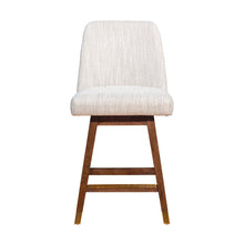 Load image into Gallery viewer, Solid Wood Swivel Counter Height Bar Chair - Beige And Brown