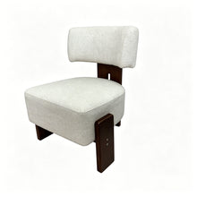 Load image into Gallery viewer, Geometric Armless Accent Chair - Beige / Brown