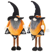 Load image into Gallery viewer, Standing Gnome With Gnome & Holding Banner, For Halloween Decor