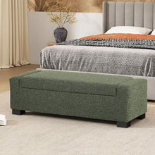 Load image into Gallery viewer, Textured Fabric Ottoman Bench With Hinged Lid
