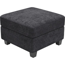 Load image into Gallery viewer, Chenille Storage Ottoman (714355) - Gray / Black
