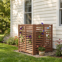 Load image into Gallery viewer, 3 Panel Outdoor Wooden Air Conditioner Fence
