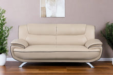 Load image into Gallery viewer, Sofa With Silver Legs Leather - Beige