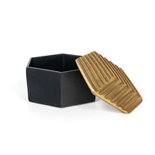 Load image into Gallery viewer, Decorative Box Tabletop Sculpture - Black / Gold