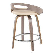 Load image into Gallery viewer, Cassis - Mid Century Modern Fixed Height Counter Stool With Swivel With Round Footrest (Set of 2)