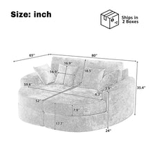 Load image into Gallery viewer, Boneless Design Upholstered Sofa Bed With Cup Holders