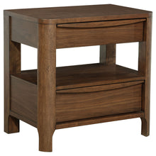 Load image into Gallery viewer, Verona - 2 Drawer Bedside Table With Hidden Storage - Walnut