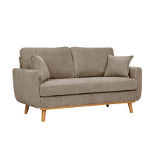 Load image into Gallery viewer, Upholstered Loveseat With Arms And Pillows