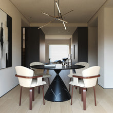 Load image into Gallery viewer, Mid Century Modern Bentwood Swivel Dining Chairs (Set of 2) - White / Walnut