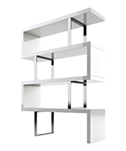 Load image into Gallery viewer, Three Tier Etagere Bookcase (555012) - White / Silver