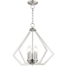 Load image into Gallery viewer, 20" Five-Light Dimmable Chandelier With Shades - Nickel