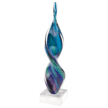Load image into Gallery viewer, Murano Modern Abstract Tabletop Sculpture (376077) - Blue / Green
