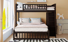 Load image into Gallery viewer, Bunk Bed With 6 Drawers And Flexible Shelves, Bottom Bed With Wheels