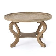 Load image into Gallery viewer, Elegant Coffee Table With Rimmed Top And Curved Design
