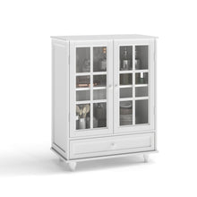 Load image into Gallery viewer, Minimalist Buffet Cabinet With Double Glass Doors And Drawer