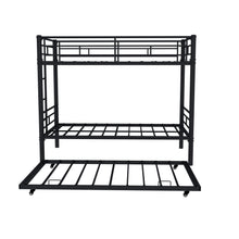 Load image into Gallery viewer, Metal Bunk Bed For Kids, Convertible Bedframe With Ladders & Guardrail