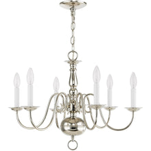 Load image into Gallery viewer, 18'' Six Light Dimmable Chandelier With Shades - Nickel