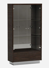 Load image into Gallery viewer, Display Stand With Three Shelves And One Drawer - Silver And Dark Brown