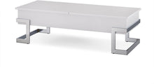 Load image into Gallery viewer, Metal Lift Top Coffee Table - White And Silver