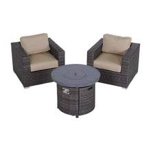 Load image into Gallery viewer, Rattan Patio Set With Comfortable Cushions And Fire Pit