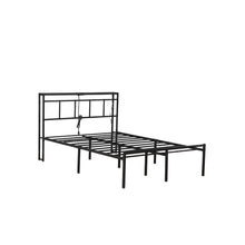 Load image into Gallery viewer, Bed Frame With Storage Headboard With USB C, Type C And LED Light