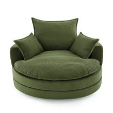 Load image into Gallery viewer, 360° Swivel Accent Barrel Chair With Dual Layer Cushion And 3 Removable Pillows