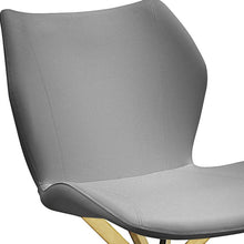 Load image into Gallery viewer, Upholstered Faux Leather Dining Side Chairs (Set of 4) - Gray / Gold